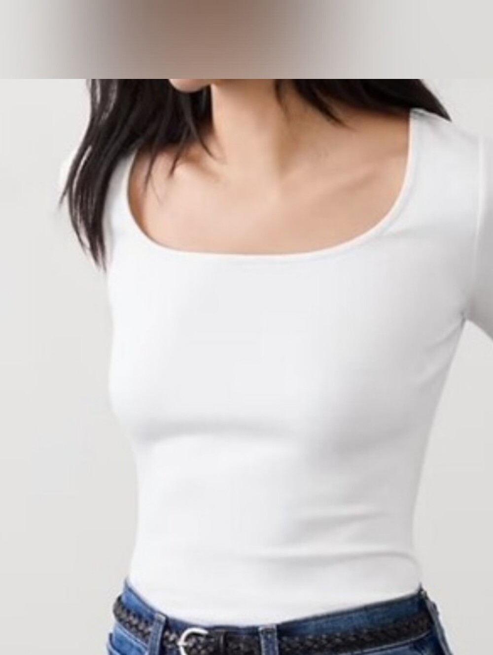 NWT - Banana Republic Stretch Soft Touch Square Neck Long Sleeve Jersey - Size M